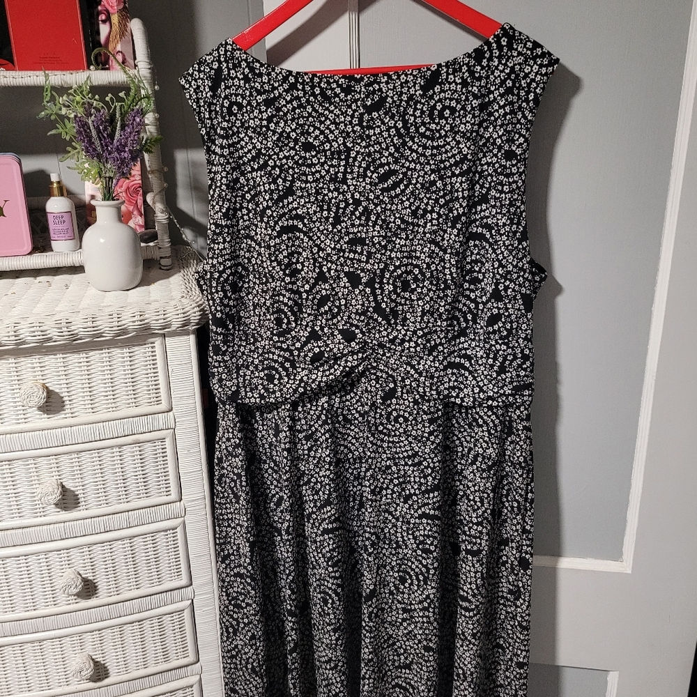 Cato Black and White Sleeveless Maxi Sundress